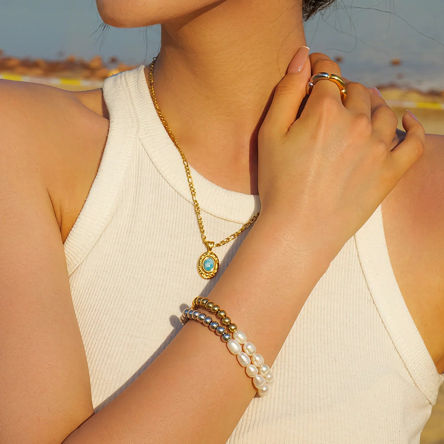 [Gaonasi]Margaux Freshwater Pearl Bracelet