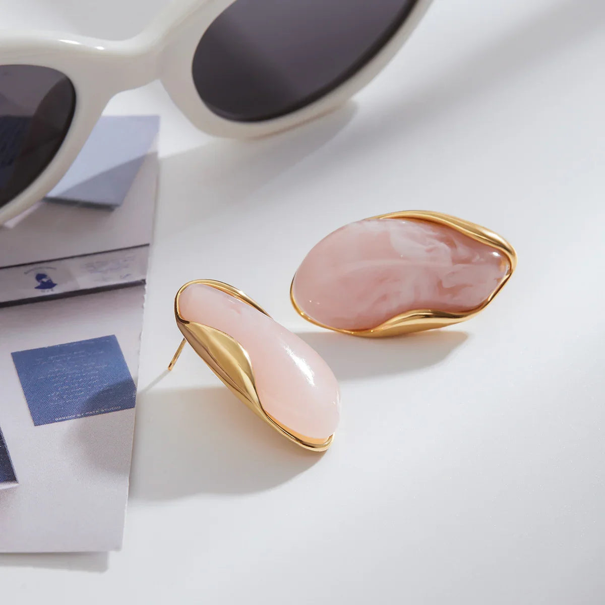 [Gaonasi]Amelise Polished Gemstone Earrings