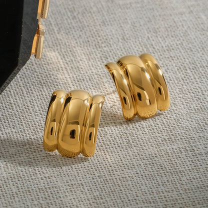 [Gaonasi]Angela Gold Arch Earrings