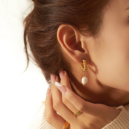 [Gaonasi]Emma Pearl Earrings