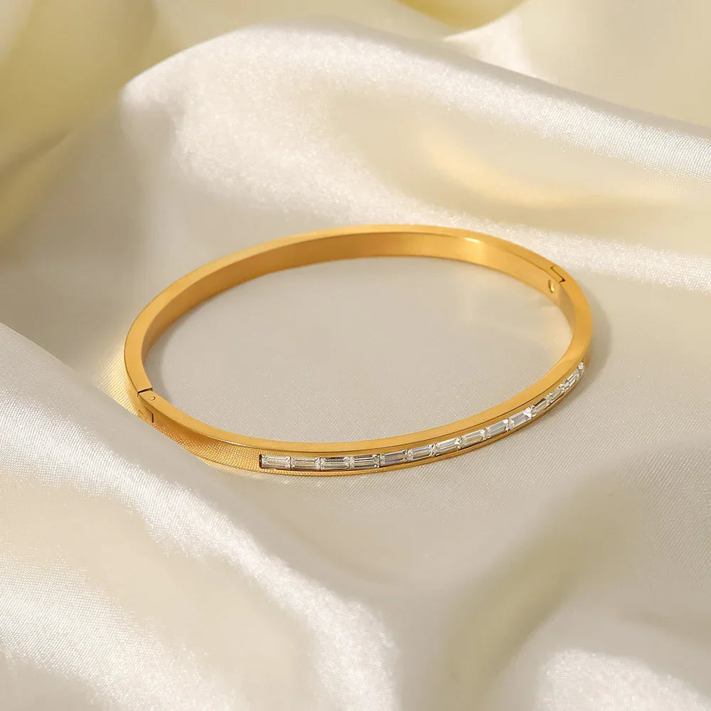 [Gaonasi]Grace Gold Diamond Bangle