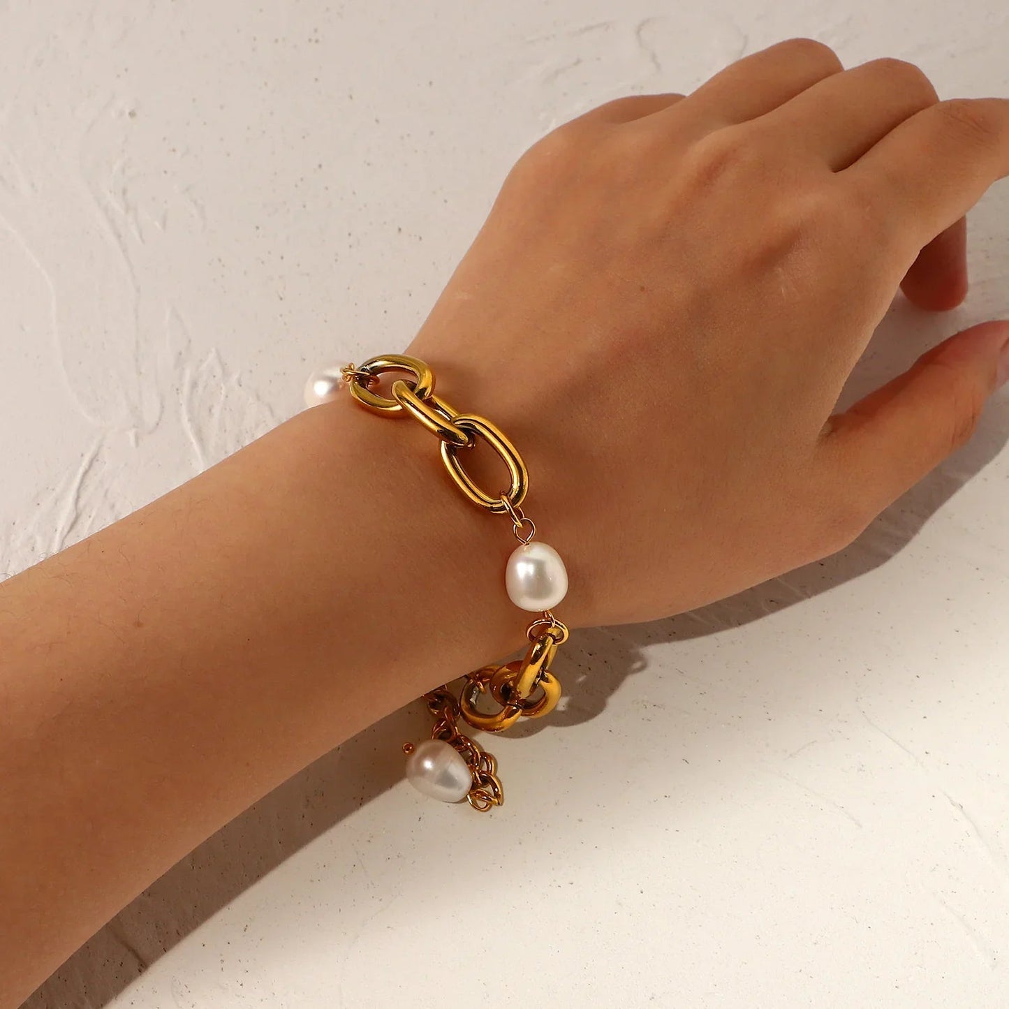 [Gaonasi]Ysabel Chunky Freshwater Pearl Bracelet