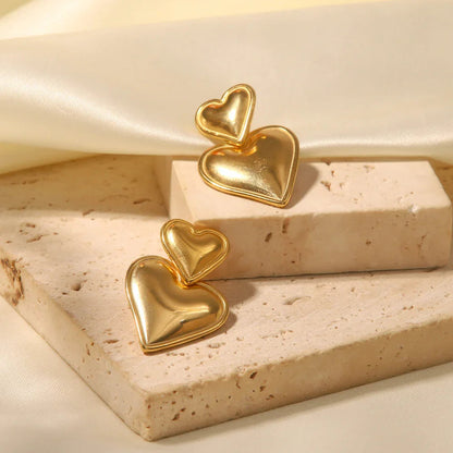 [Gaonasi]Zofia Gold Heart Earrings