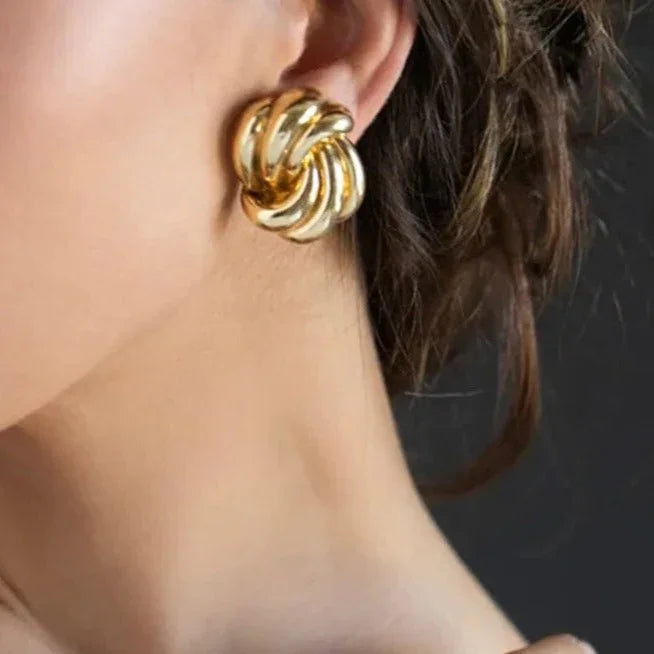 [Gaonasi]Floriana Gold Earrings