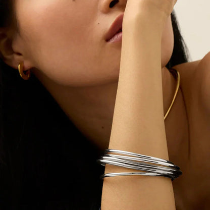 [Gaonasi]Shannon Gold Bangle Set