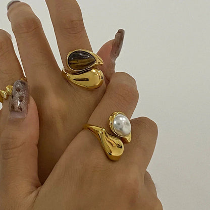 [Gaonasi]Mara Amber Pearl Ring