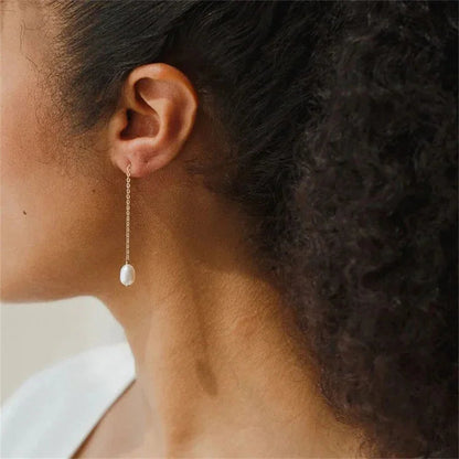[Gaonasi]Tessa Pearl Tassel Earrings