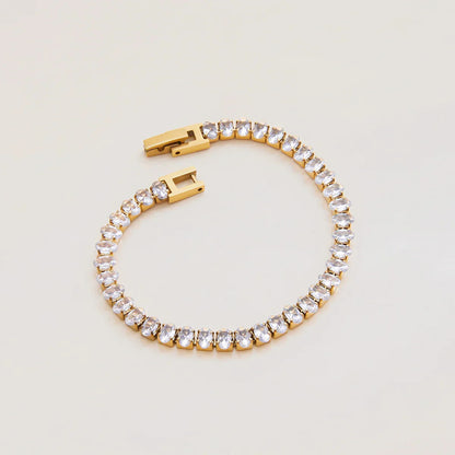 [Gaonasi]Avaria Oval Cut Tennis Bracelet
