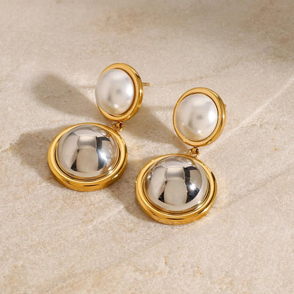 [Gaonasi]Avery Pearl Dome Earrings