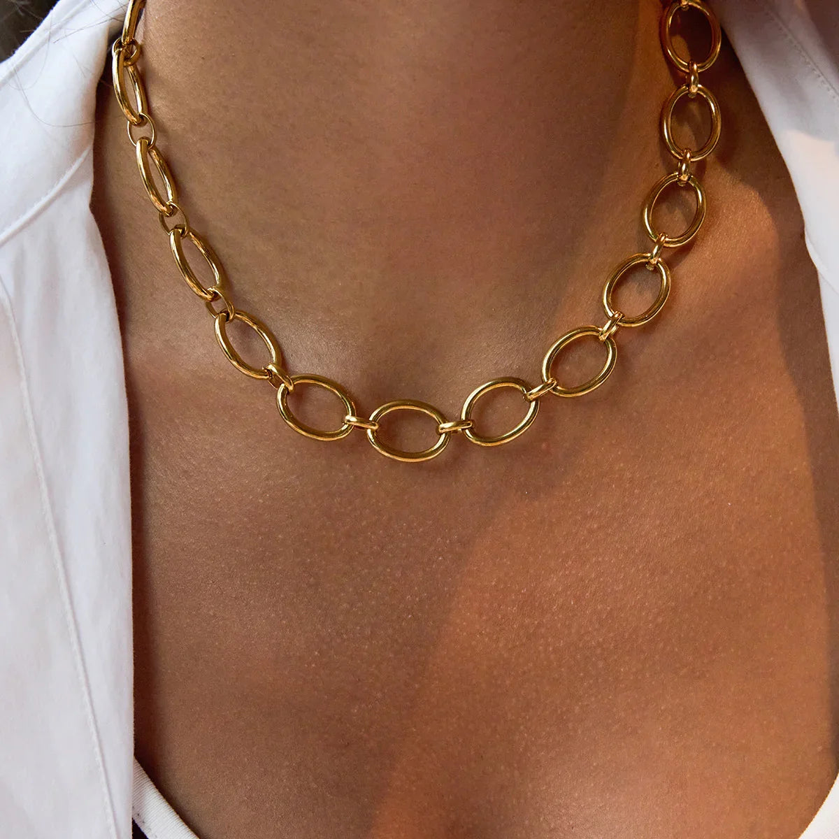 [Gaonasi]Cielle Chunky Gold Chain Necklace