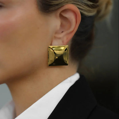 [Gaonasi]Fischer Chunky Pillow Earrings