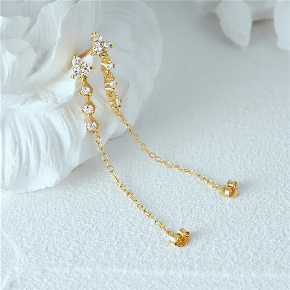 [Gaonasi]Daniella Diamond Chain Stud