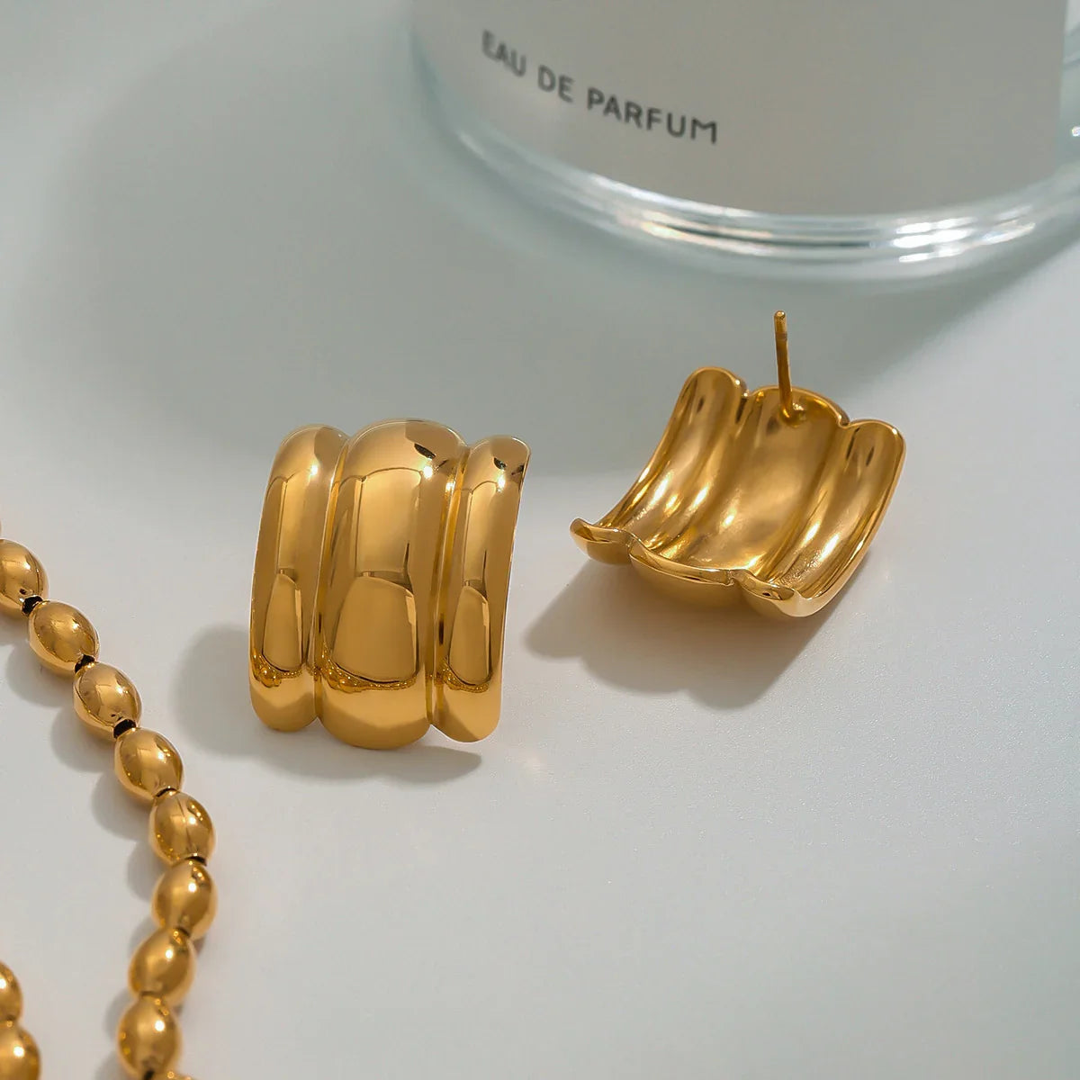 [Gaonasi]Angela Gold Arch Earrings