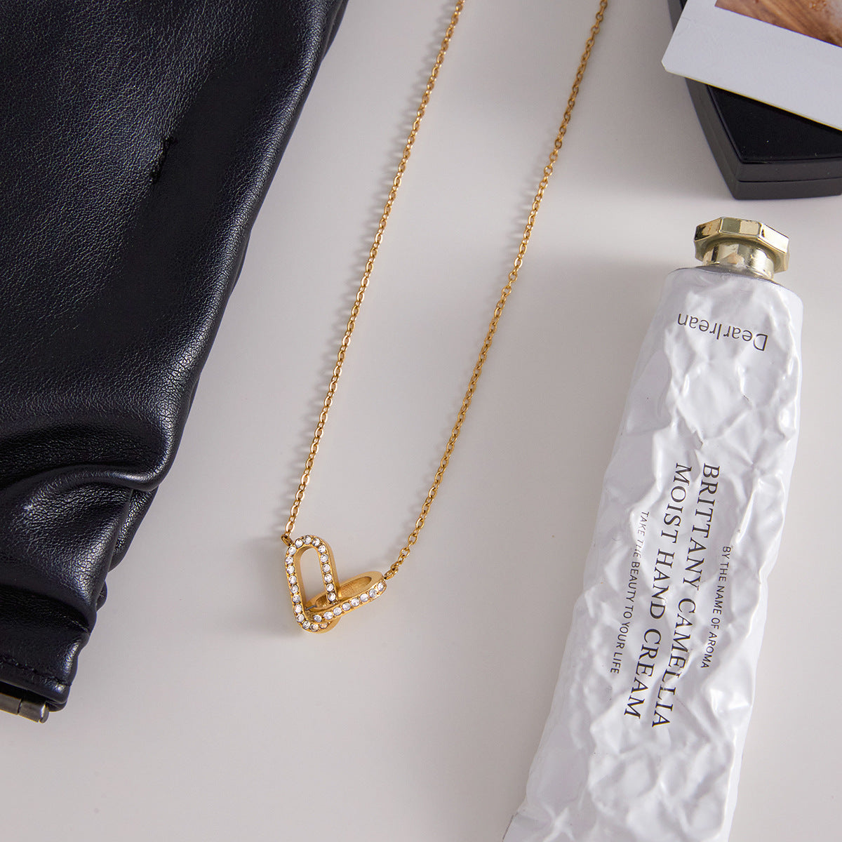 [Gaonasi]Zoelle Interlocking Diamond Pendant