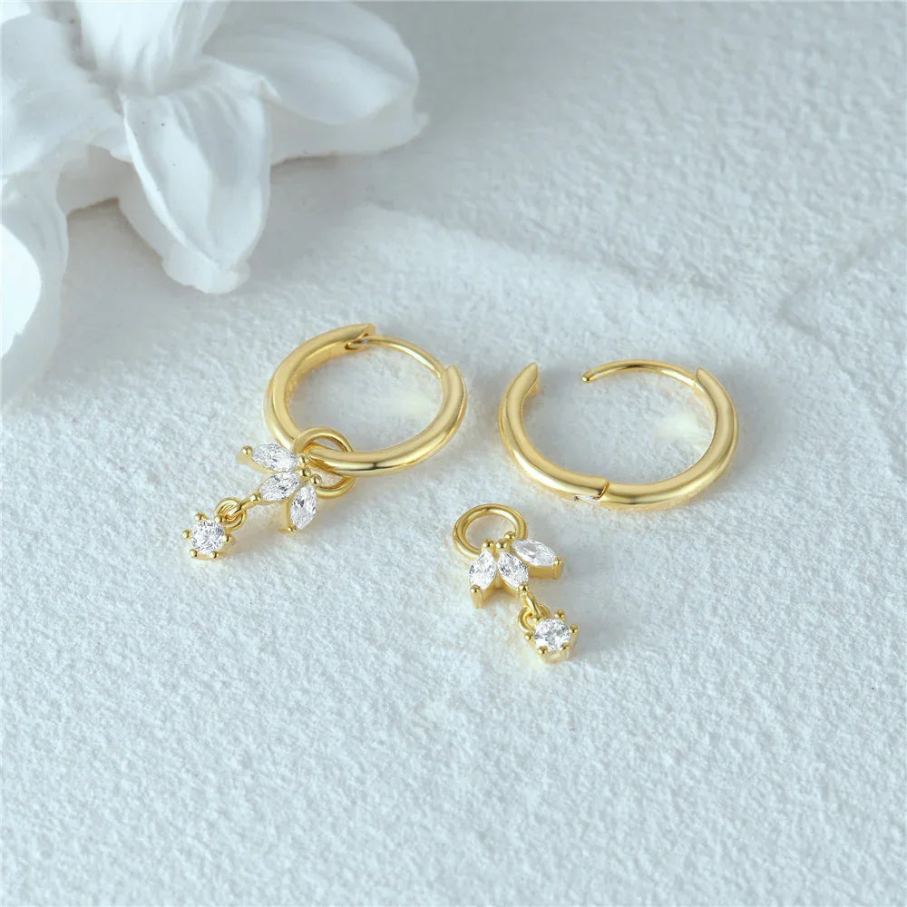 [Gaonasi]Brooke Removable Charm Hoops