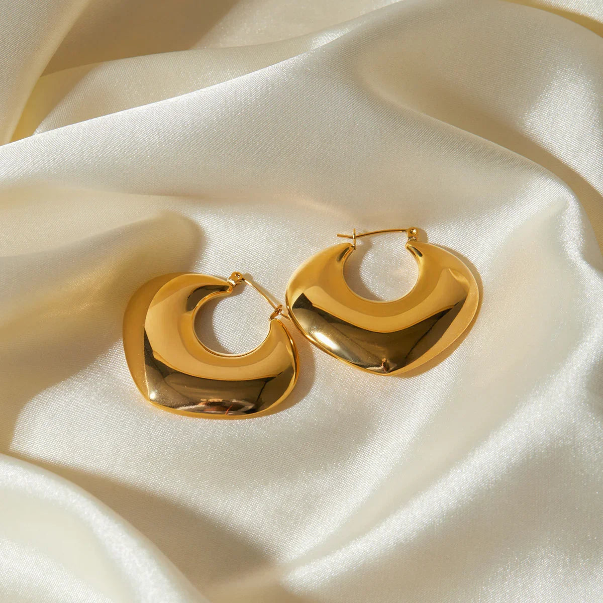 [Gaonasi]Fawn Gold Hoops