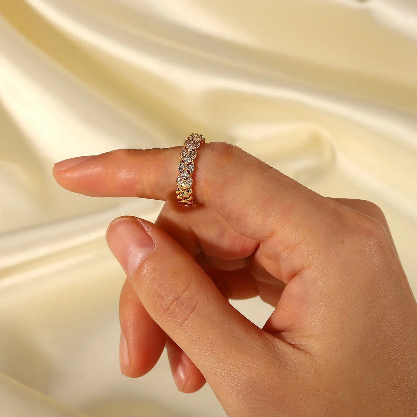 [Gaonasi]Camille Gold Patterned Ring