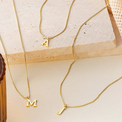 [Gaonasi]Therese Letter Initial Gold Necklace