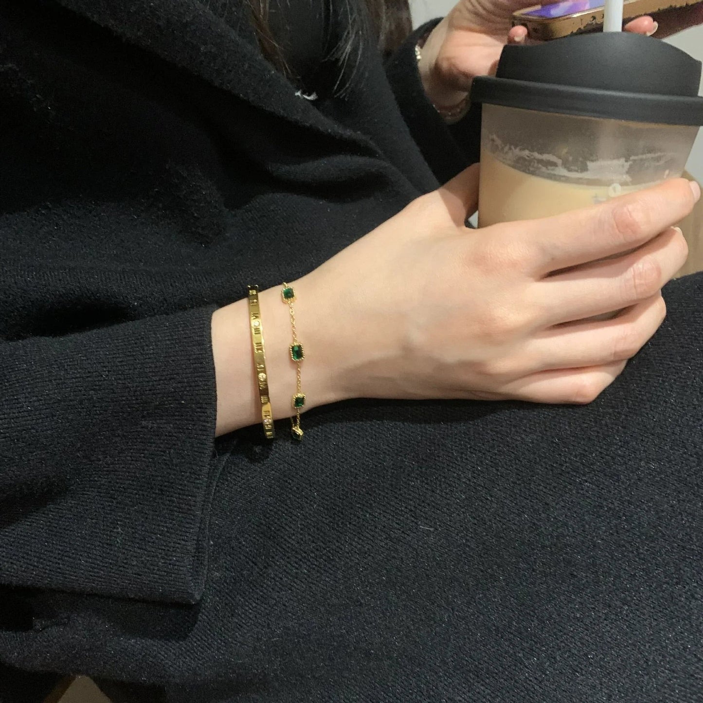 [Gaonasi]Erin Green Bracelet