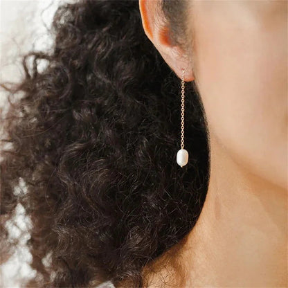 [Gaonasi]Tessa Pearl Tassel Earrings