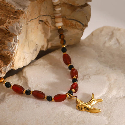 [Gaonasi]Sierra Tiger Eye Beads Necklace