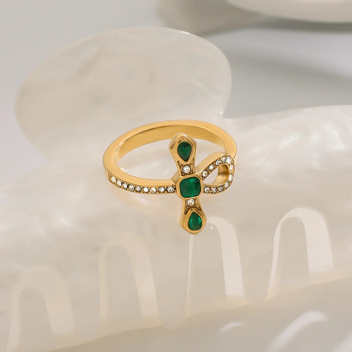 [Gaonasi]Joy Diamond Knot Gold Ring