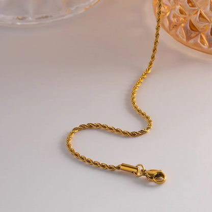 [Gaonasi]Calle Rope Chain Gold Necklace