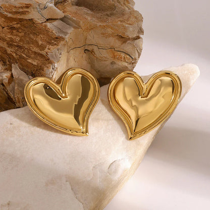 [Gaonasi]Liora Gold Heart Earrings