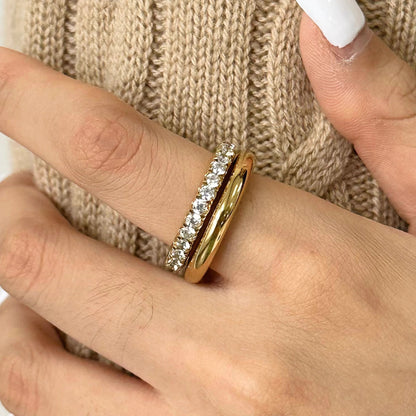 [Gaonasi]Alison Stacked Diamond Ring