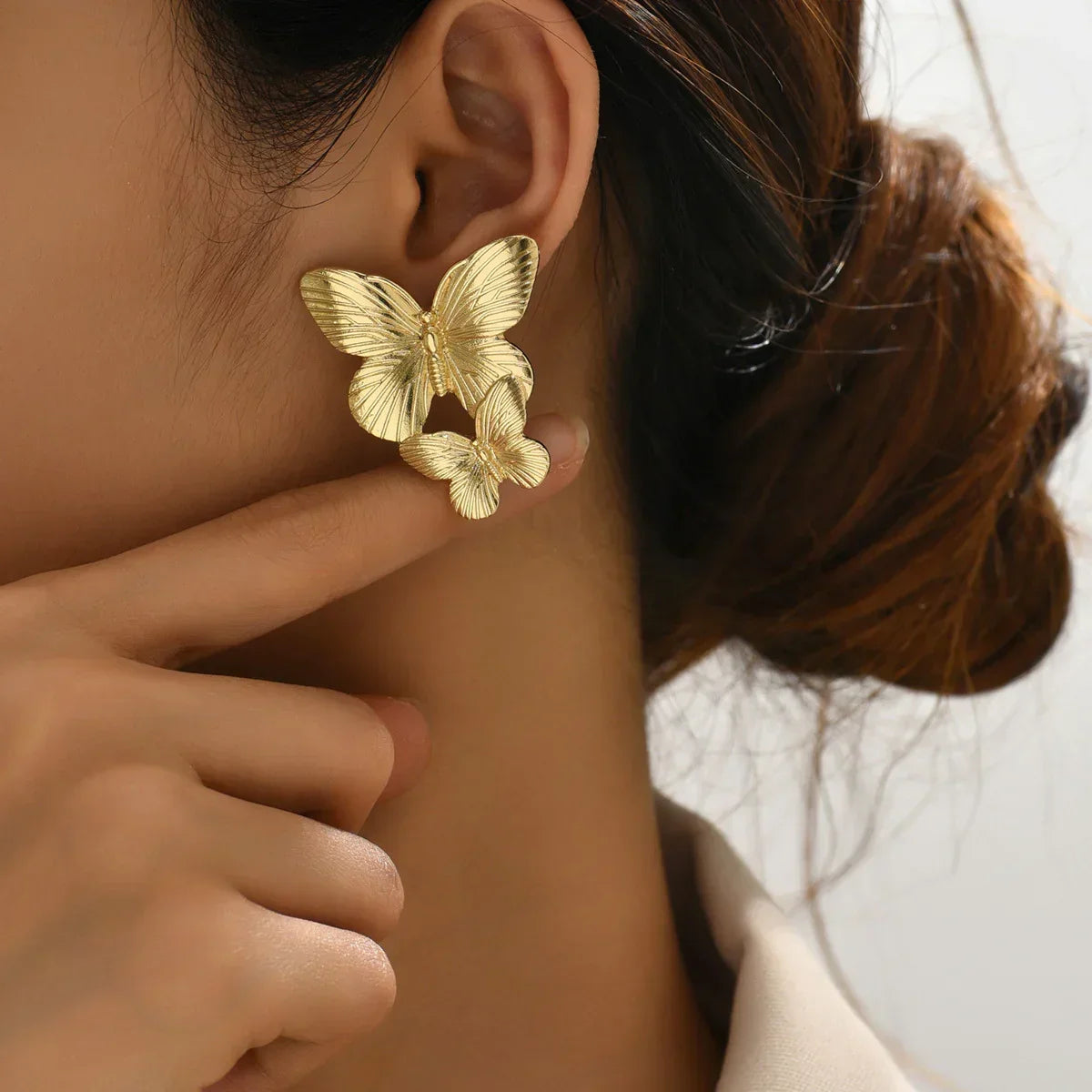 [Gaonasi]Butterfly Gold Earrings