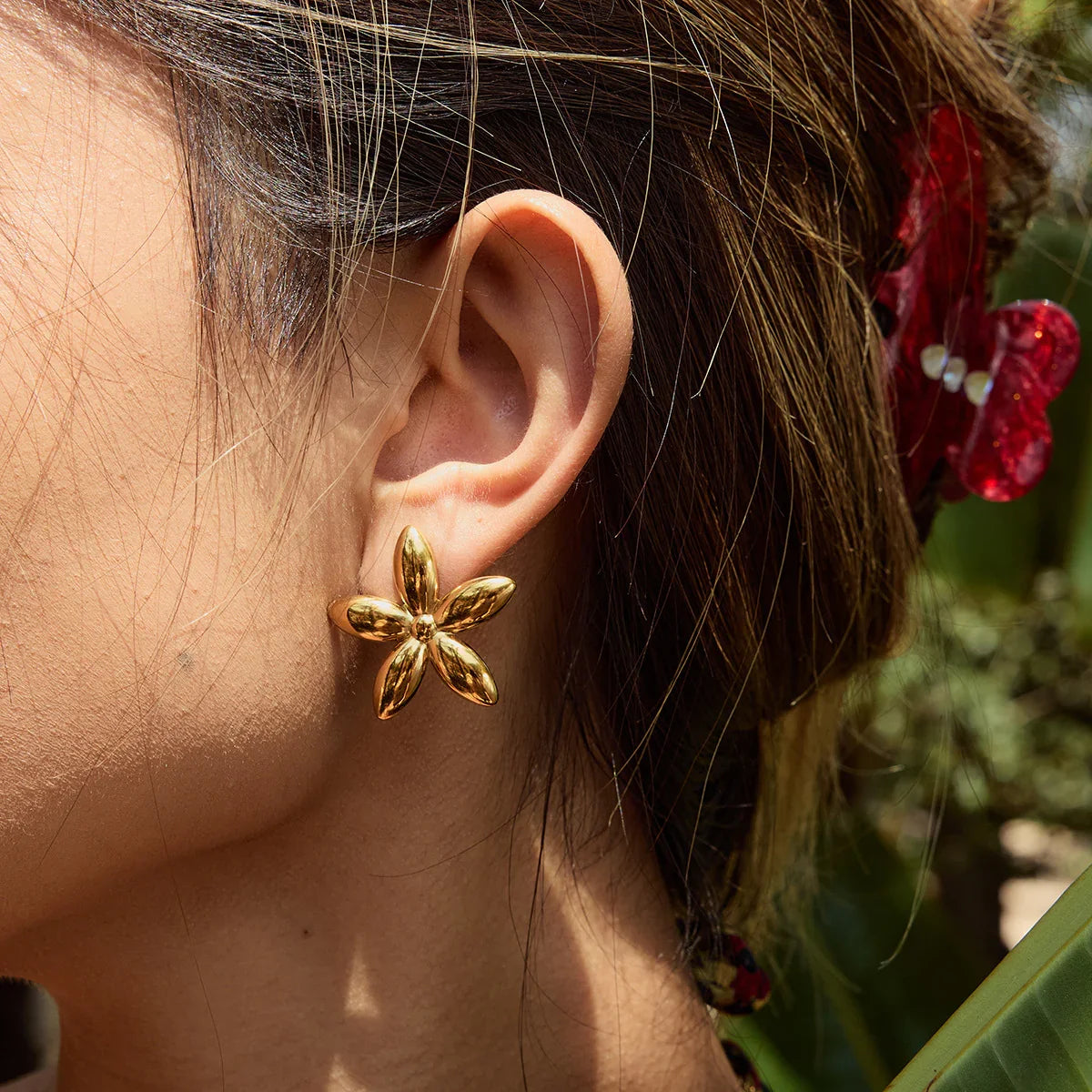 [Gaonasi]Monica Floral Gold Earrings