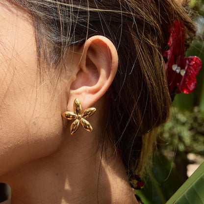 [Gaonasi]Monica Floral Gold Earrings
