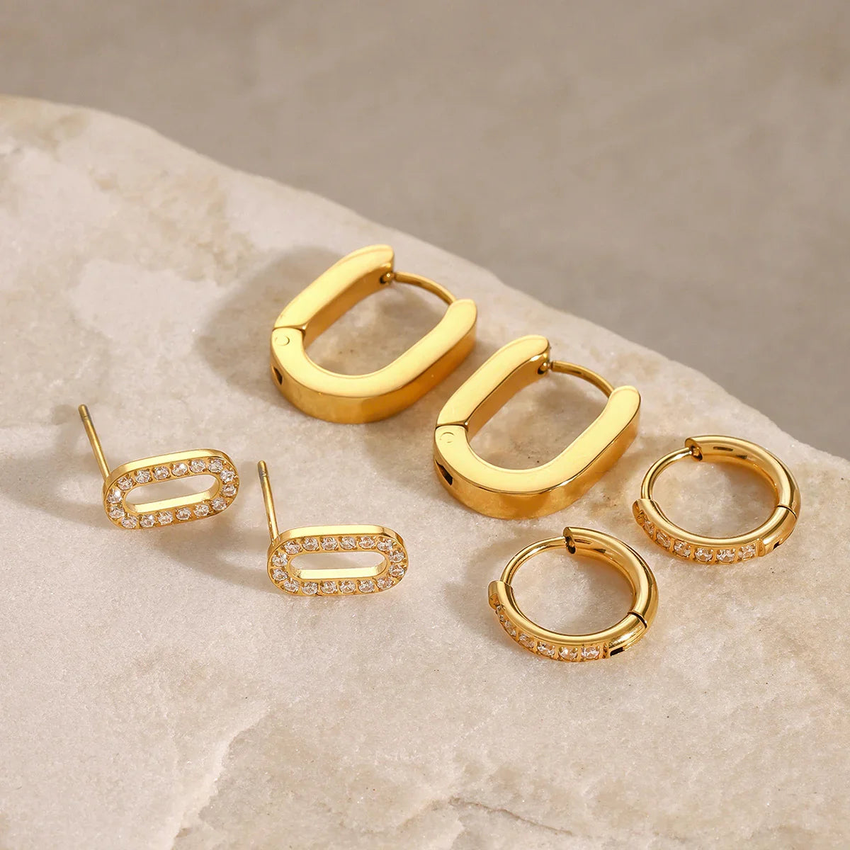 [Gaonasi]Ryleigh Diamond Hoop Bundle