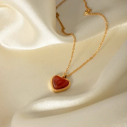 [Gaonasi]Cecily Gold Heart Necklace