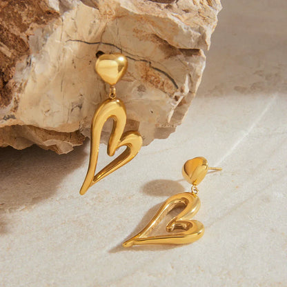 [Gaonasi]Venus Gold Heart Earrings