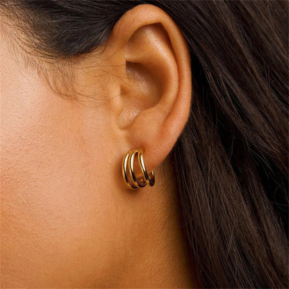 [Gaonasi]Cradle Gold Earrings
