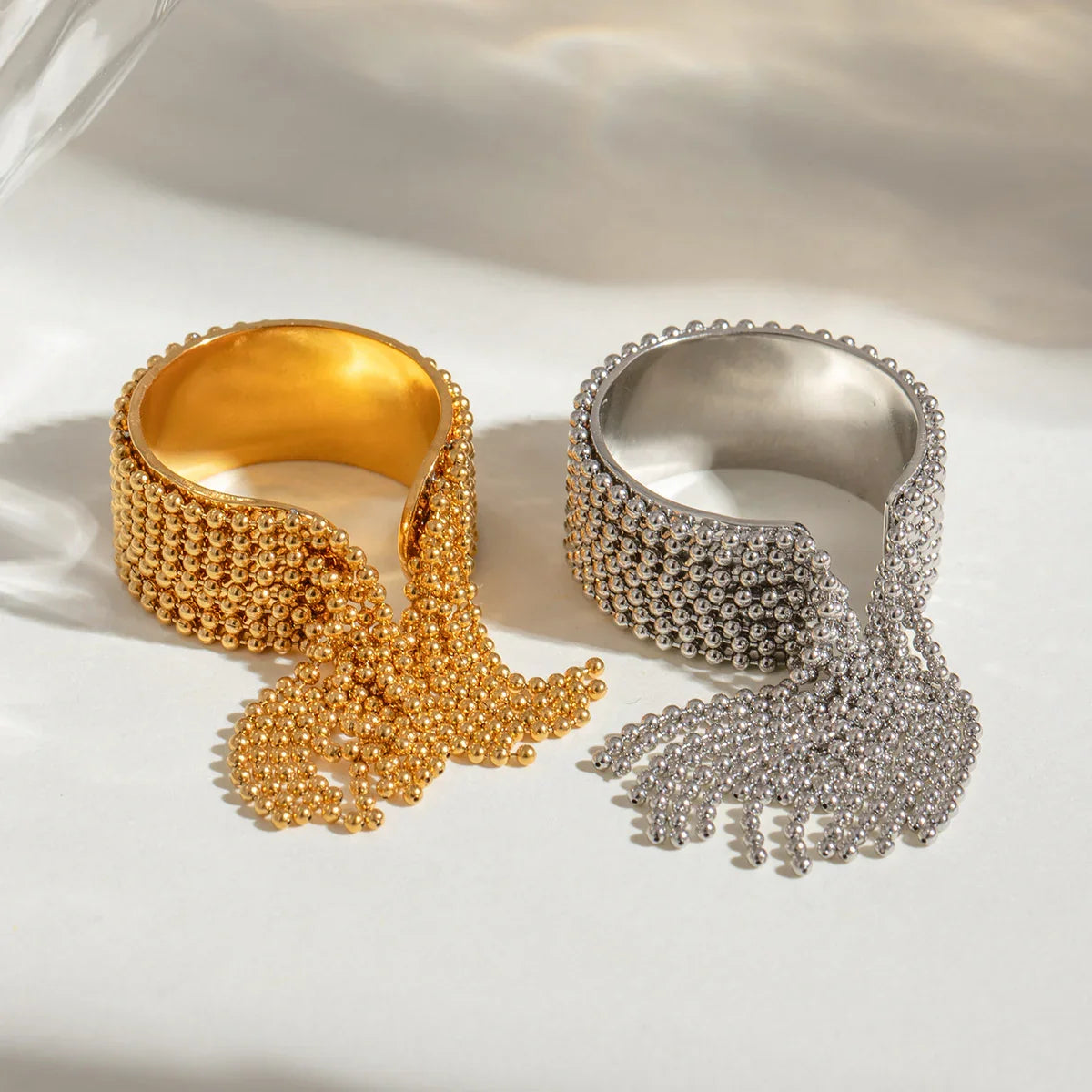 [Gaonasi]Krystelle Gold Tassel Ring