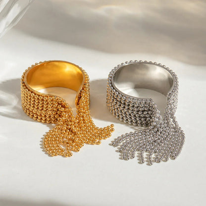 [Gaonasi]Krystelle Gold Tassel Ring