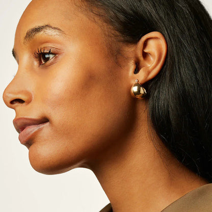 [Gaonasi]Sunna Gold Huggie Earrings