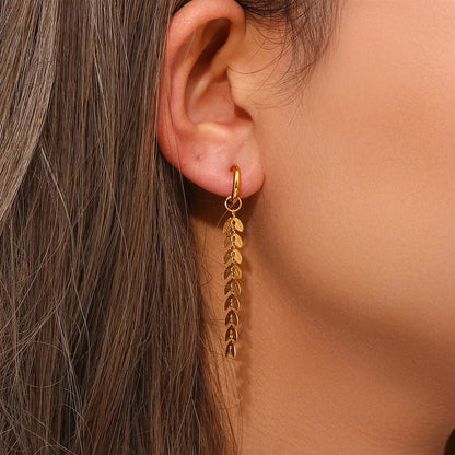 [Gaonasi]Faith Fishtail Earrings