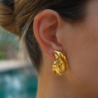 [Gaonasi]Raven Vintage Teardrop Earrings