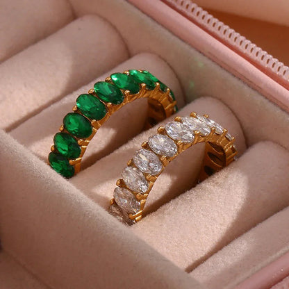 [Gaonasi]Antoinette Diamond Simulant Gold Ring