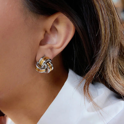 [Gaonasi]Avielle Chunky Gold Knot Earrings