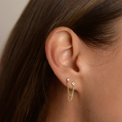 [Gaonasi]Kendall Diamond Chain Stud