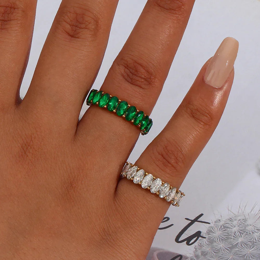 [Gaonasi]Antoinette Diamond Simulant Gold Ring
