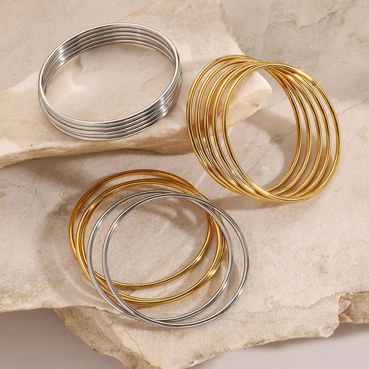 [Gaonasi]Shannon Gold Bangle Set