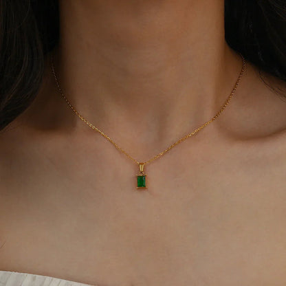 [Gaonasi]Emi Green Necklace