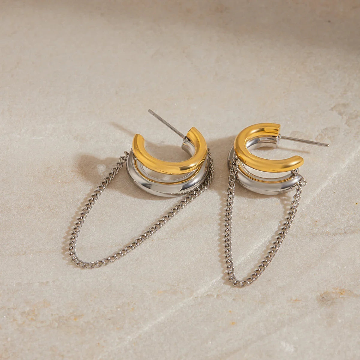 [Gaonasi]Galilea Link Chain Hoops