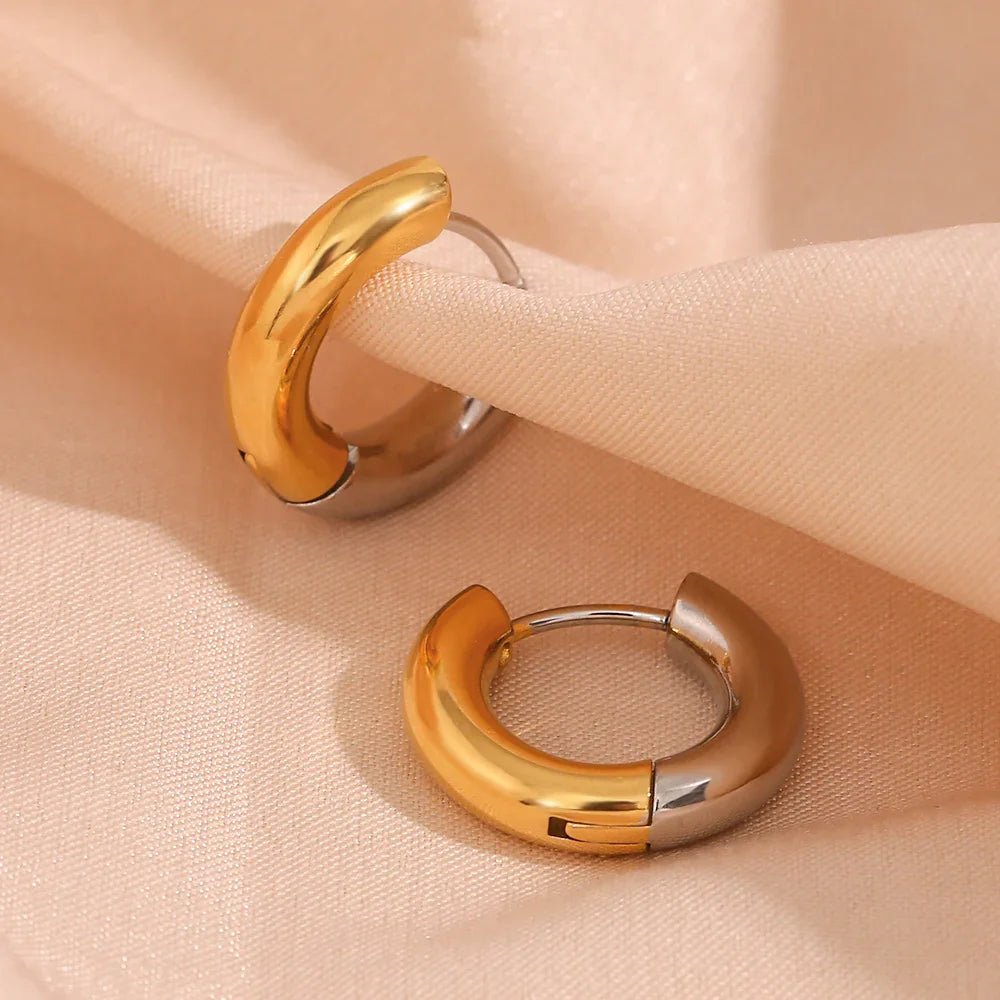 [Gaonasi]Ingrid Two Tone Hoop Earring