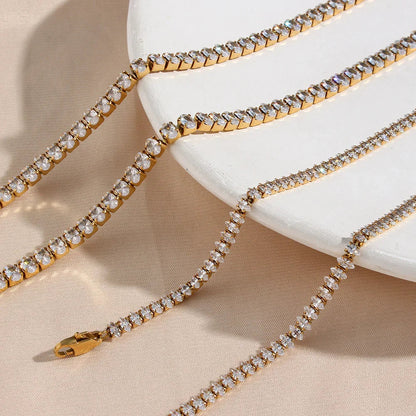[Gaonasi]Wisteria Diamond Tennis Necklace